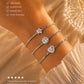 Star , solitaire , heart crystal bracelet with extender fits most wrists tarnish free women’s girls in silver or gold