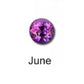 Birth month crystal charm for initial necklace