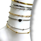 Anklets water resistant heart, tree of life, natural stone, snake chain , feather, A1
