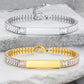 BLAKEbu baguette crystal bar bracelet in silver or gold P37