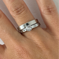 Engagement ring and wedding band ring set in Silver or Gold Stainless steel water resistant R5