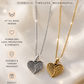Wing heart necklace in silver or gold