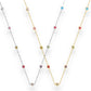 PALMAbu necklace with chakra colour solitaire crystal tending design in silver or gold P26 women’s girls