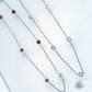 PALMAbu necklace with chakra colour solitaire crystal tending design in silver or gold P26 women’s girls