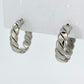 Twist hoop earrings