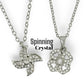 Beautiful Crystal Anxiety , ADHD fidget spinning necklaces P17
