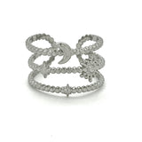 Moon & stars three layer adjustable ring