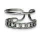 Chain and band double layer adjustable ring in stainless steel water and tarnish resistant