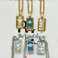 Tarot necklace in silver or gold, the lover, the sun, the moon, with stainless steel chain water and tarnish free