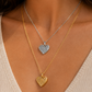 Wing heart necklace in silver or gold