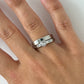 Engagement ring and wedding band ring set in Silver or Gold Stainless steel water resistant R5