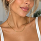 Paperclip necklace in silver or gold, non tarnish, unisex male female 18 inch P76
